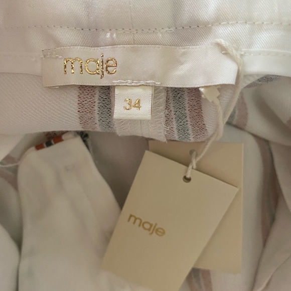 MAJE Pamala cropped wide leg trousers nwt size 0 - Picture 3 of 10